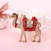 new all match simple pendant crystal camel alloy keychain creative pendant party fashion gift