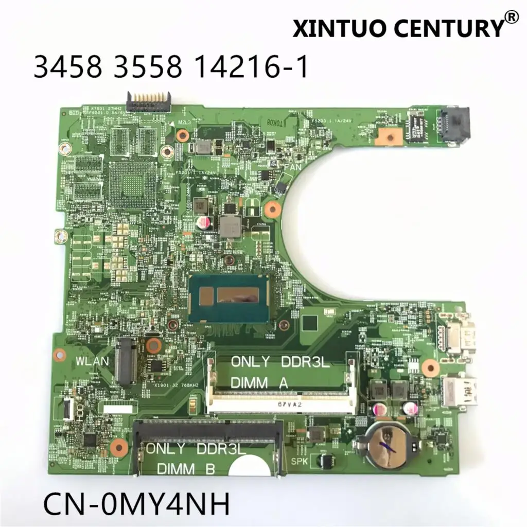 CN 0MY4NH MY4NH 14216 1 для DELL Inspiron 15 3000 серии 3458 3558 Материнская плата ноутбука W/ SR27G I3 5005U