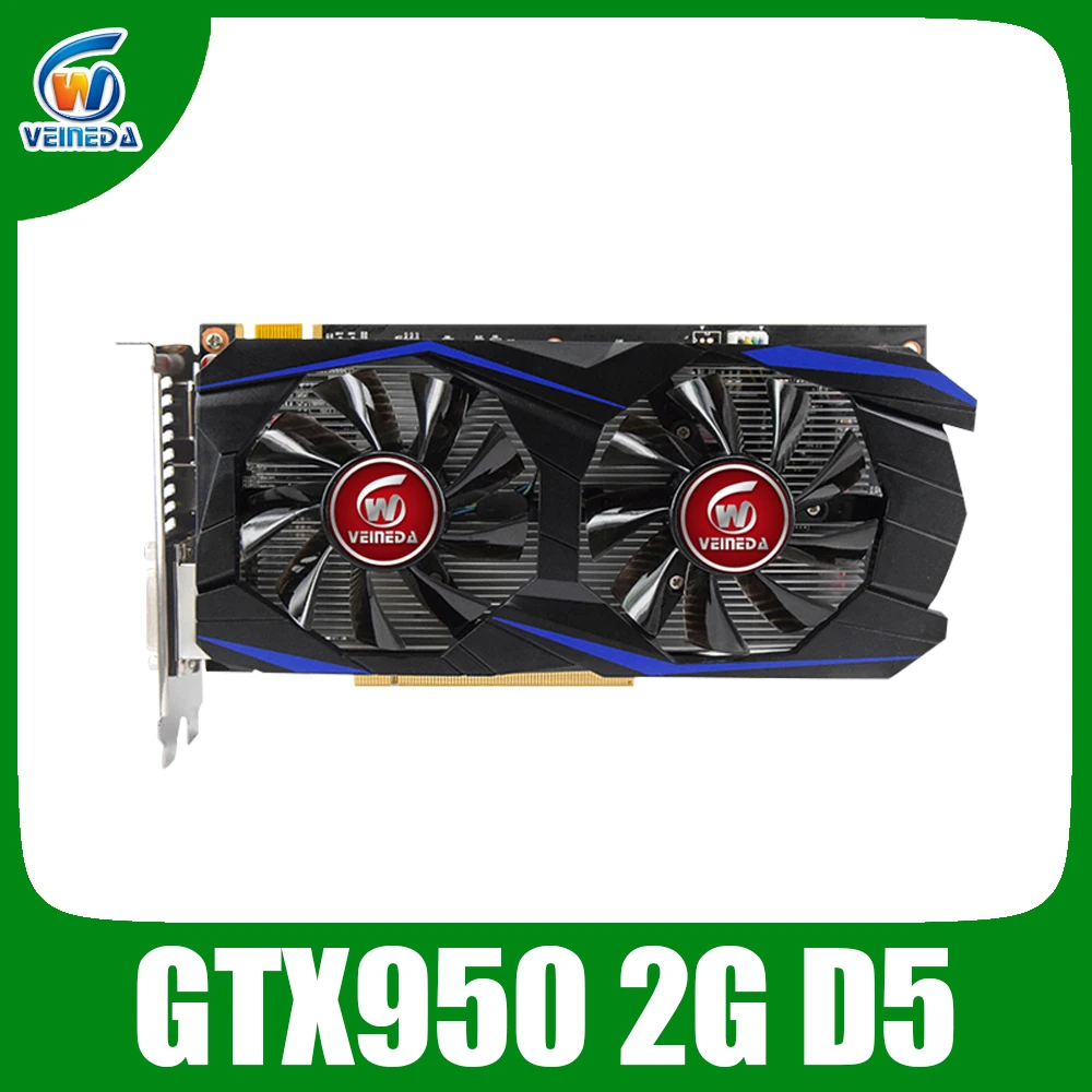 Видеокарта VEINEDA PCI E GTX 950 2 ГБ DDR5 128 бит видеокарта Placa de для игр nVIDIA Geforece|Видеокарты| |