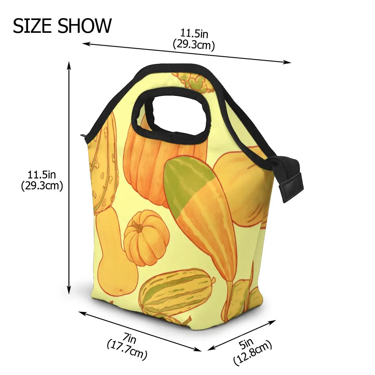 Gourds Galore- Fall Boxes Bags Portable Insulated Picnic Food Box for Women Men | Багаж и сумки