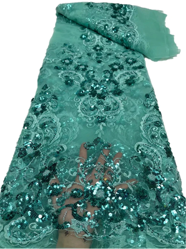 

Африканская сетчатая кружевная ткань с вышивкой, кружевные ткани с блестками, кружевная ткань с цветочным узором, кружевная ткань для нигер...