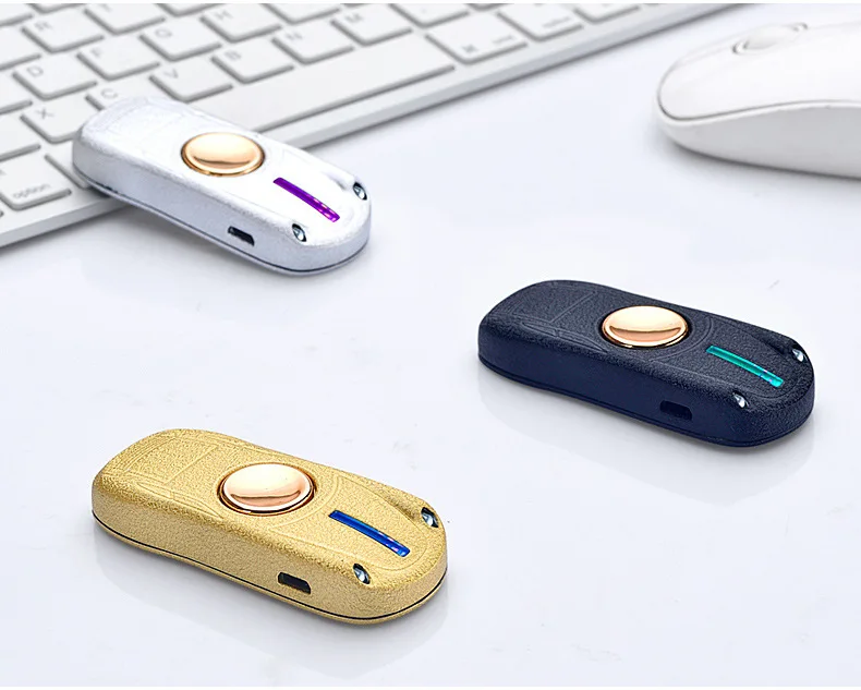 Креативный автомобильный Спиннер USB зарядка Зажигалка персональный металлический мужской подарок Электронная usb-зажигалка для сигарет Крутые гаджеты