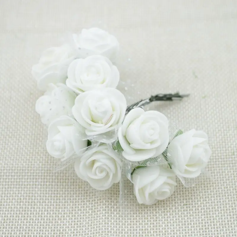 Мини-цветы из пенопласта искусственные цветы для дома украшения автомобиля розы