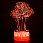 Романтический романтический светильник, яркий 3D светильник, воздушный шар в форме сердца, светодиодный ночник, декоративная настольная лампа, подарок на день Святого Валентина, День рождения