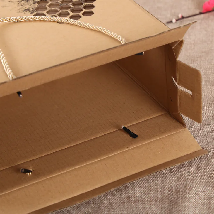 Складные крафт гофрированные картонные коробки бумажные упаковочные подарочные