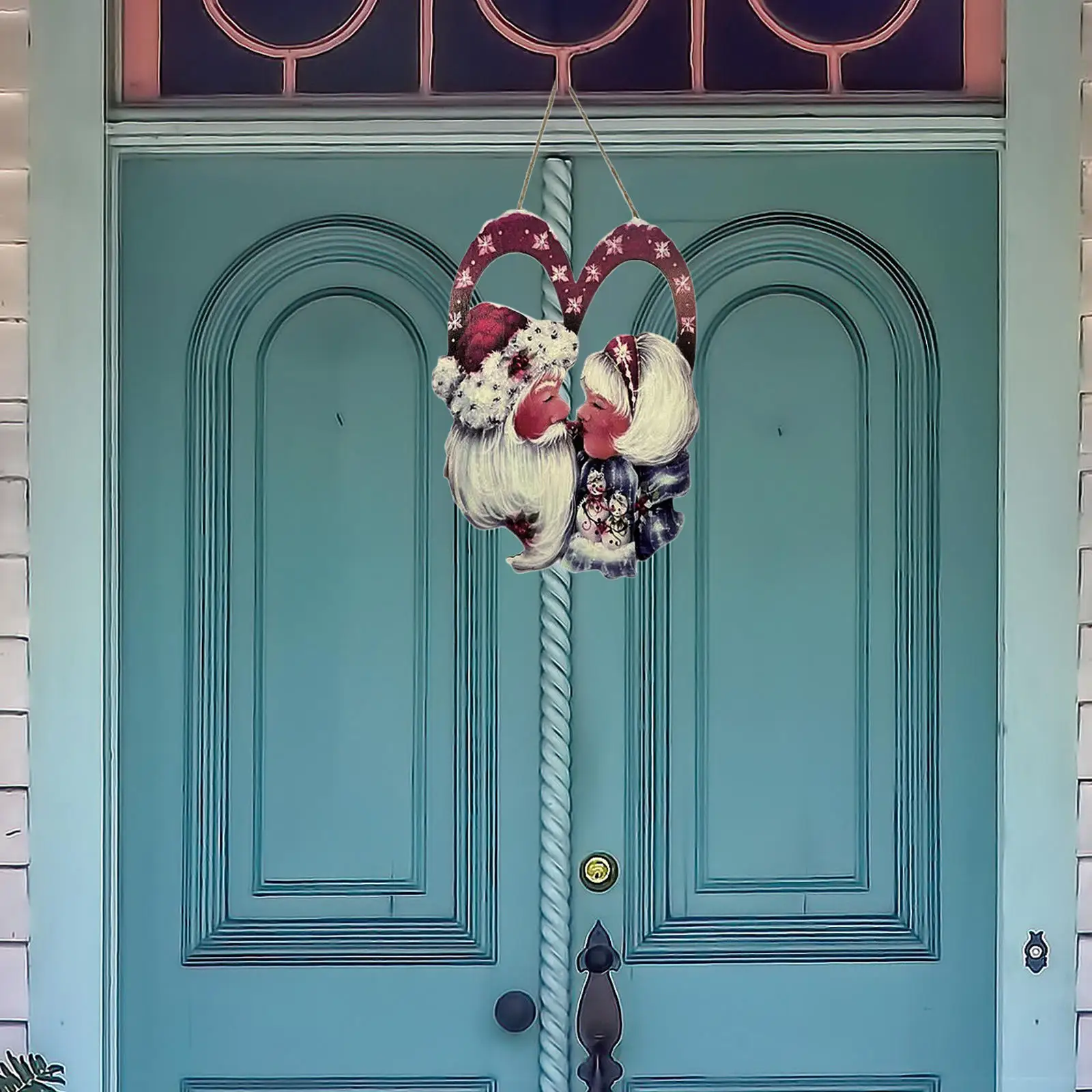 

Рождественский знак Санта Клауса, крыльцо входной двери, праздничный Декор для дома и улицы