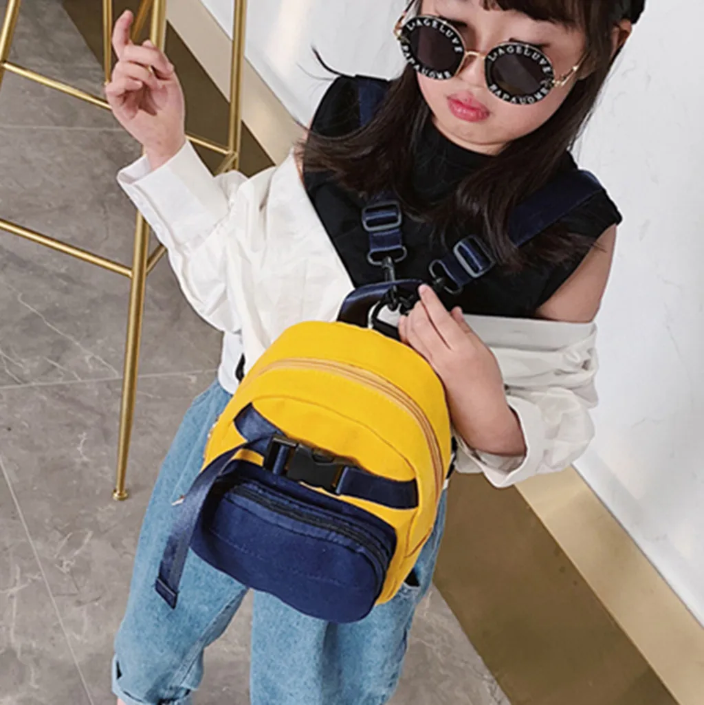 Детский рюкзак для мальчиков и девочек модный школьный из парусины детей