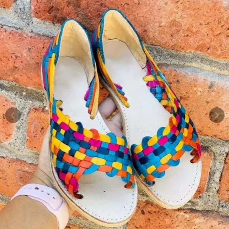 

2021 Women Fashionable and Comfortable Color Woven Spring and Summer Sandals Fashion Hot Sale Colour Womens Shoes 1kb148