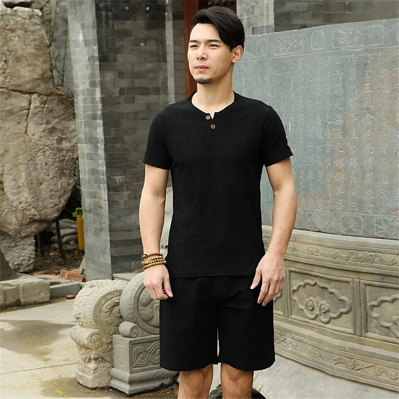 Рубашка Мужская льняная с коротким рукавом 5 цветов | одежда