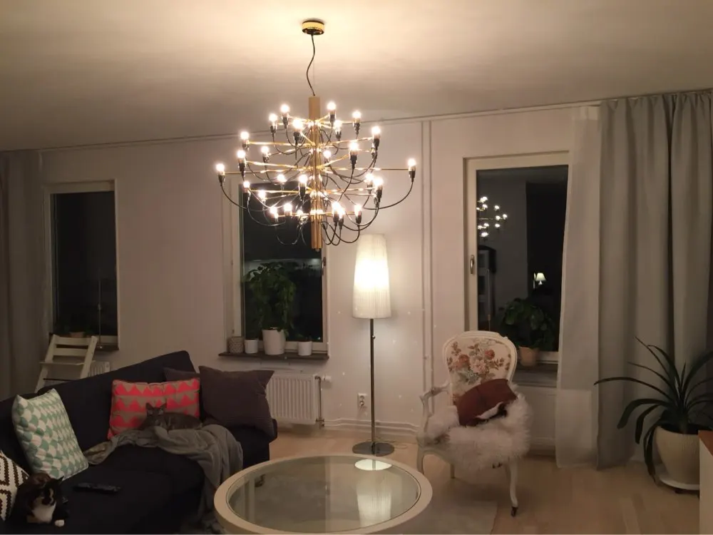 

Modern Silver Gold Black 18/30/50 Heads Art Designer Summer Fruit Pendant Lights living room dining room hotel pendant lamp