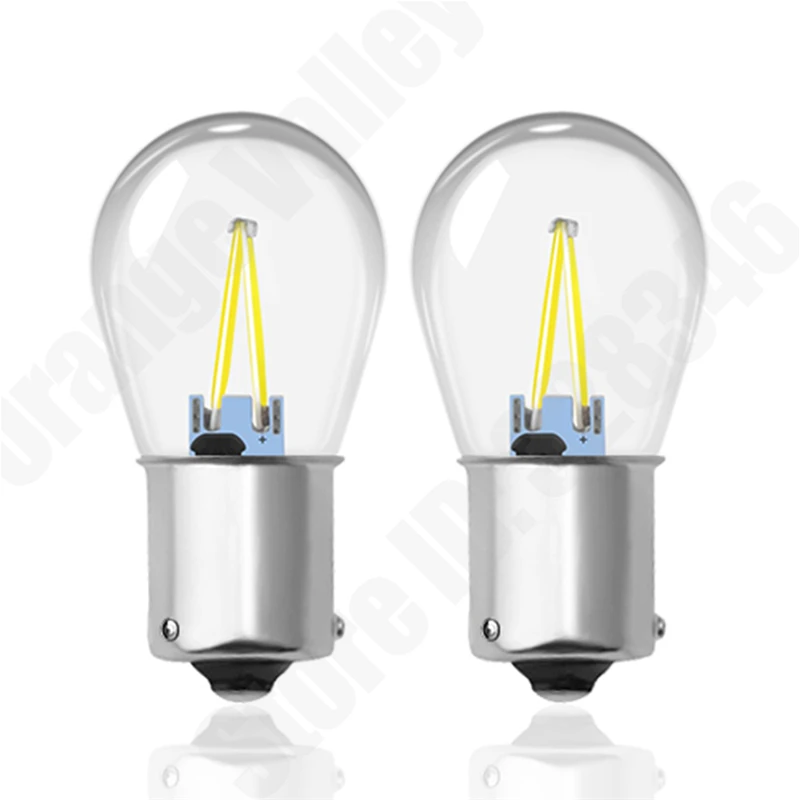 2 шт. 1156 P21W BA15S 1157 BAY15D BAU15S BA15D COB светодиодный нити чип автомобильного стоп-сигналы