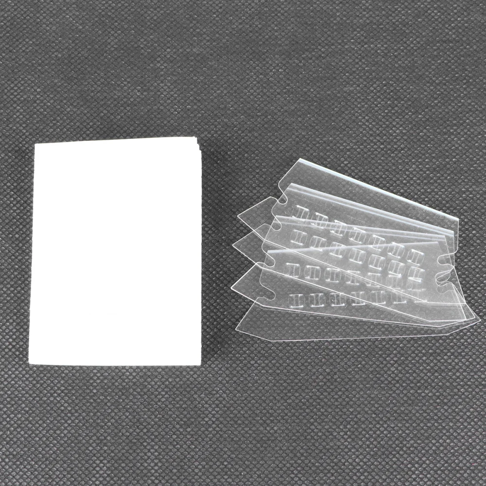 

100Pcs File Office Crafts Transparent Smooth Professional Hanging Label Film Durable Stationery Folder