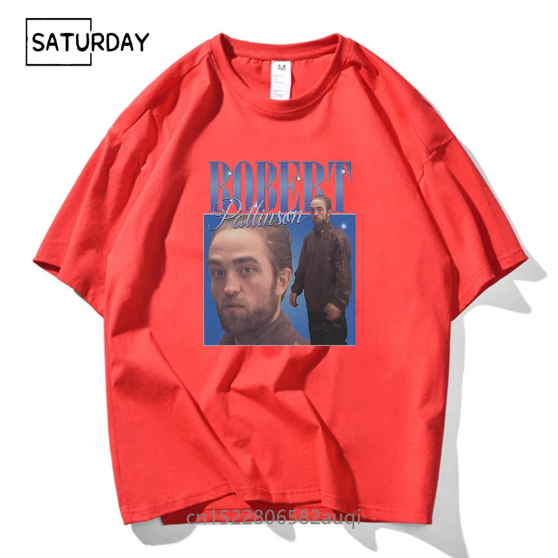 Funny Robert Pattinson Standing Meme T Shirt Men Pre-shrunk Cotton Cool Tee Tops Rob Tshirts Short Sleeved Fashion T-shirt Merch