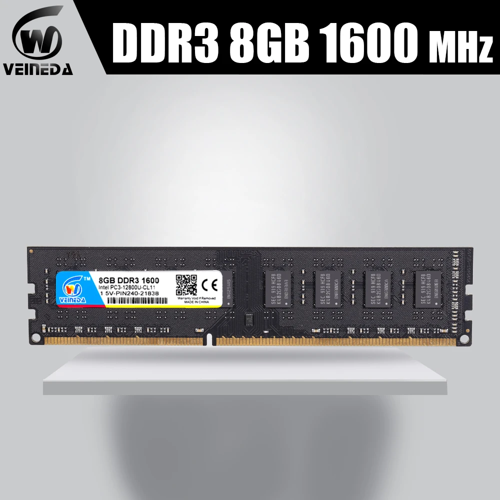 Новая оперативная память ddr3 32 Гб 4x8гб для всех Intel AMD настольных PC3-12800 1600 МГц 240pin