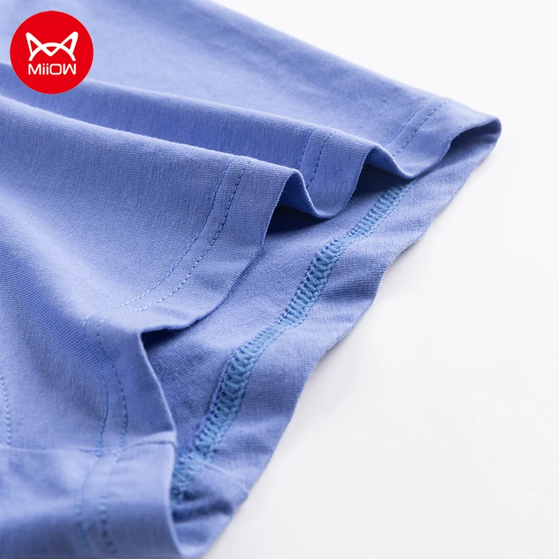 MiiOW Men's Cotton Panties 3PCS Regenerated Cellulose Fiber Moisture Absorbent Soft Elastic Men Panties Factory Direct