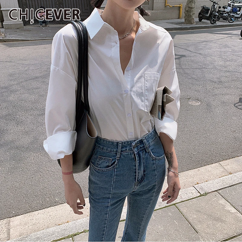 Женская ажурная блузка с бантом длинным рукавом и карманами |