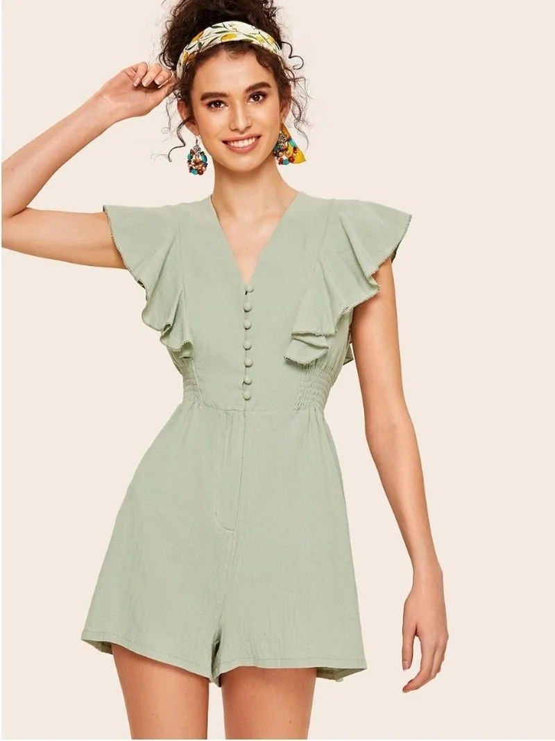 

Комбинезон в праздничном стиле, комбинезон с оборками и пряжкой с эластичным поясом