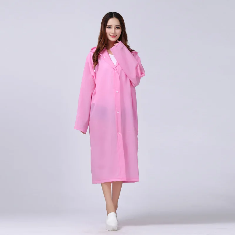 

Outside Adult Raincoat Factory Wholesale Men's Fashion Translucent Frosted Thickened Raincoat Women
