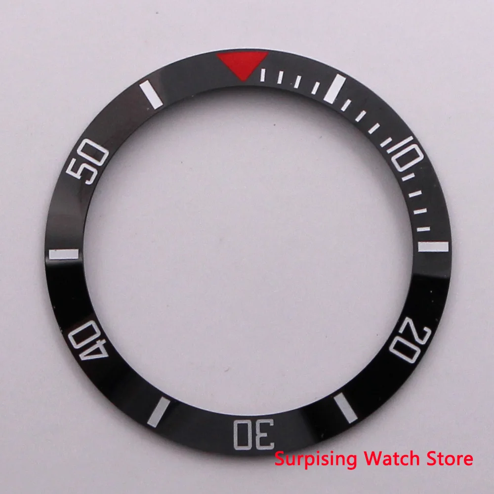 38 мм Керамическая рамка Вставка Черный с белыми следами подходит для 40 чехол