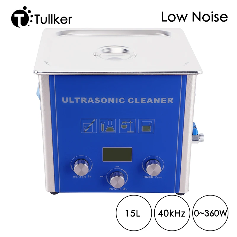 Промышленный ультразвуковой очиститель 15 л запчасти для силовых форм стеклянная