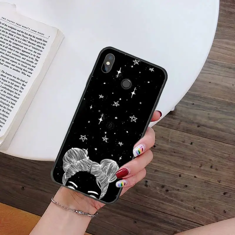 

Moon stars space astronaut Phone Case For Xiaomi Redmi 7 8 9t a3 9se k20 mi8 max3 lite 9 note 9s 10 pro