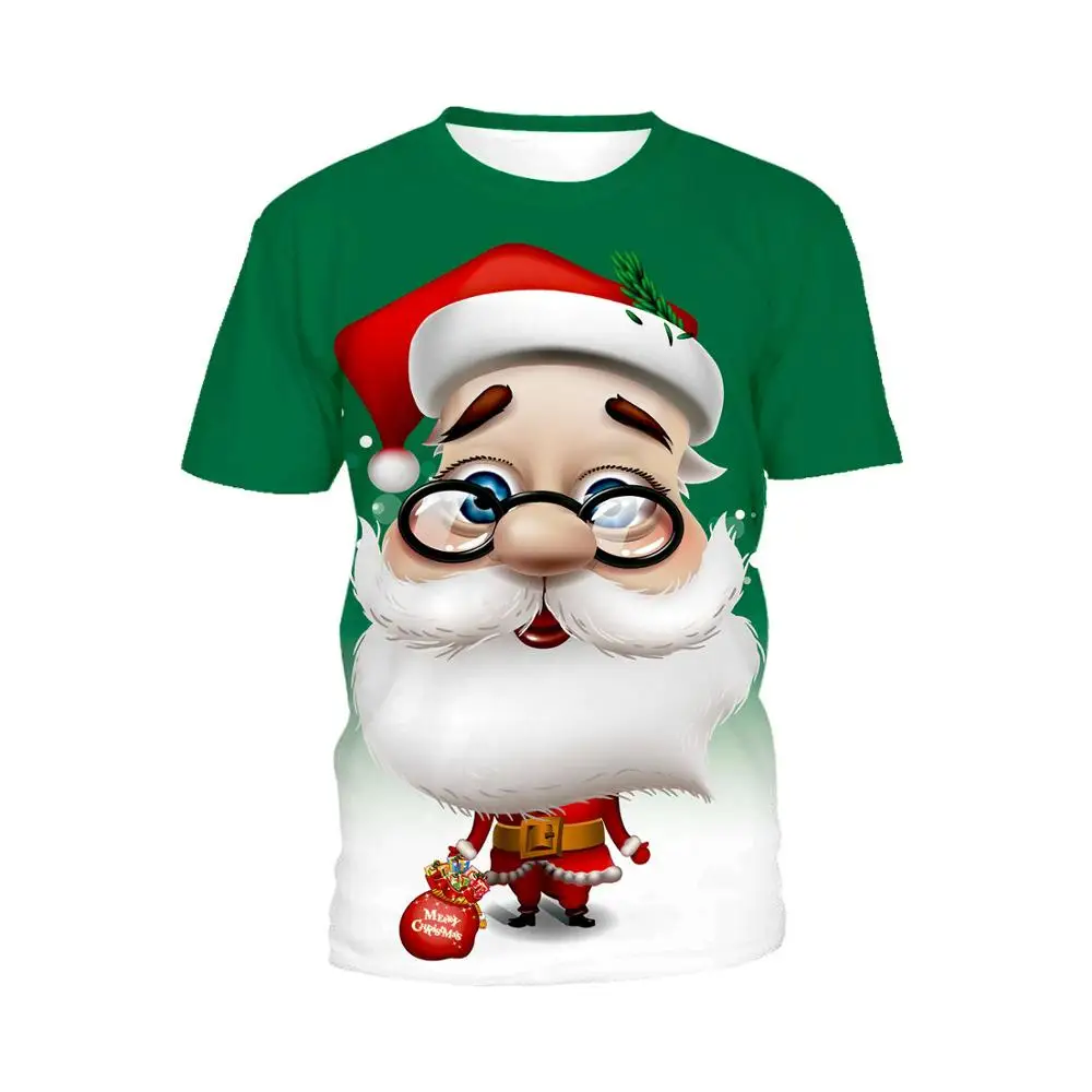 Женская футболка с рисунком Санта Клауса модель 2020 года забавная Рождественская