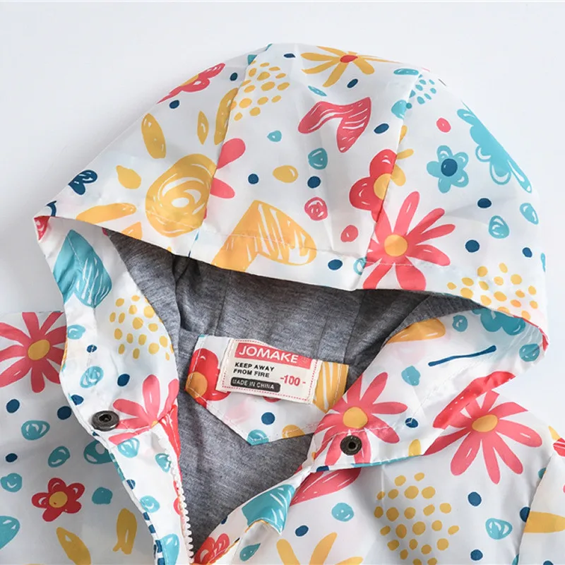 Ветровка с капюшоном для мальчиков и девочек длинная стильная куртка