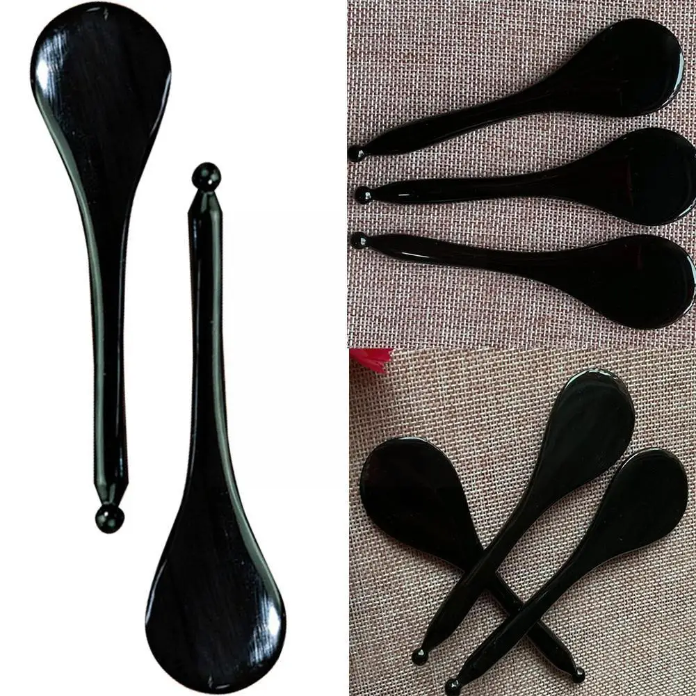 

Natural Black Horn Gouache Scraper Eye Meridian Gua SPA Sha Face Lifting Beauty Stick Acupuncture Massage Tool Slimming Z5R8