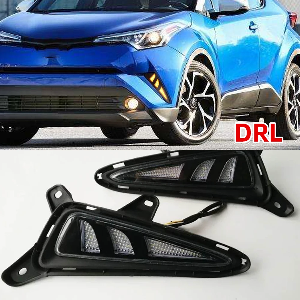 2 шт. для TOYOTA C-HR CHR 2016 2017 2018 2019 светодиодный автомобильный DRL дневные ходовые огни