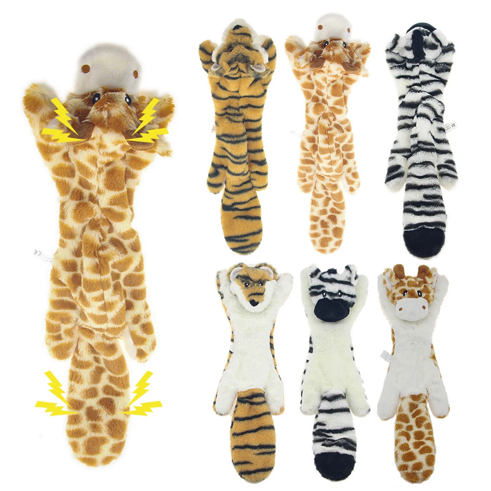 Собака Жевательная пищащая игрушка плюшевый писк волк кролик животные Плюшевые