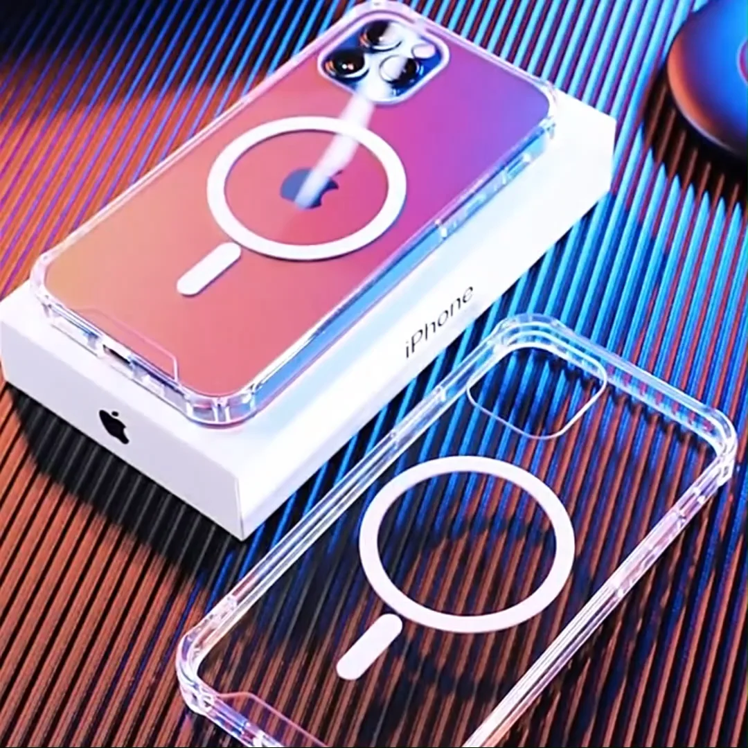 

Magnetic Adsorption Clear Magsafing Phone Case for Iphone 11 Mini Pro Max 2021