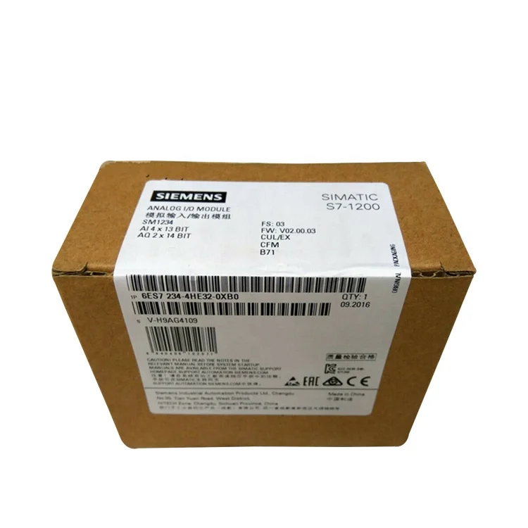 

100% New 6ES7234-4HE32-0XB0 S7-1200 analog I/O SM 1234 PLC Module