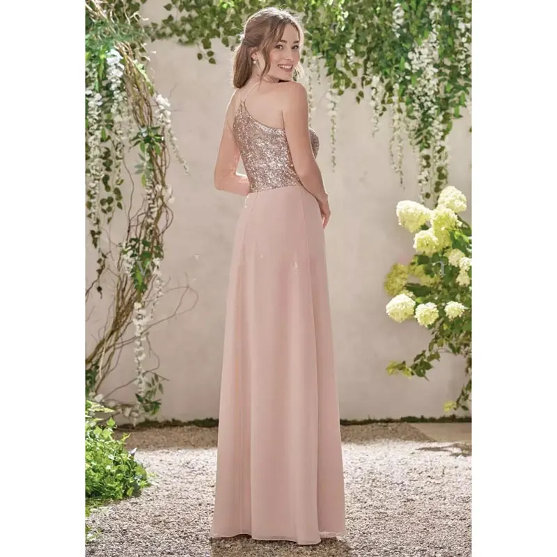 Женское вечернее платье для выпускного вечера длинное шифоновое с блестками |