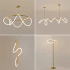 Современсветодиодный ные подвесные светильники сделай сам, Минималистичная Люстра для гостиной, отеля, ресторана