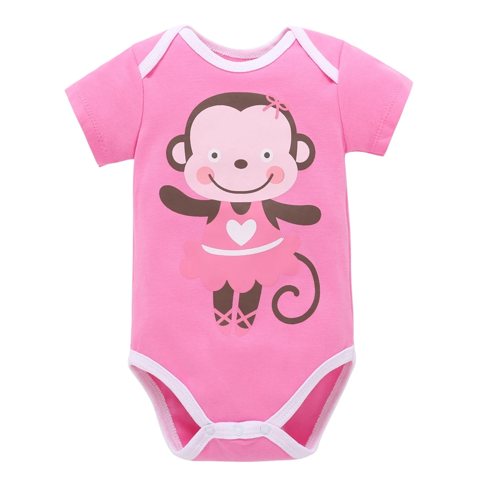 New Baby Rompers Short Sleeve Rabbit Printed Cotton Floral Overalls Newborn Clothes Roupas De Bebe Boys Girls Jumpsuit&clothing
