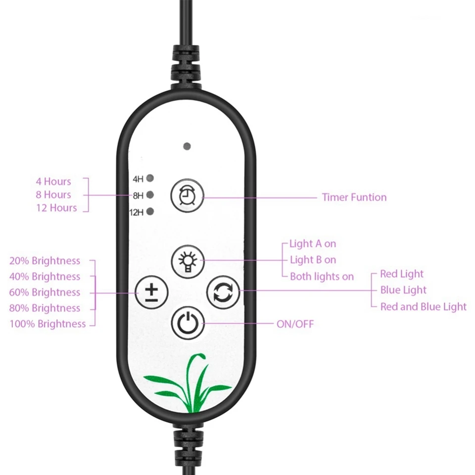 54 светодиодный свет для выращивания подсветка растений комнатных светильник