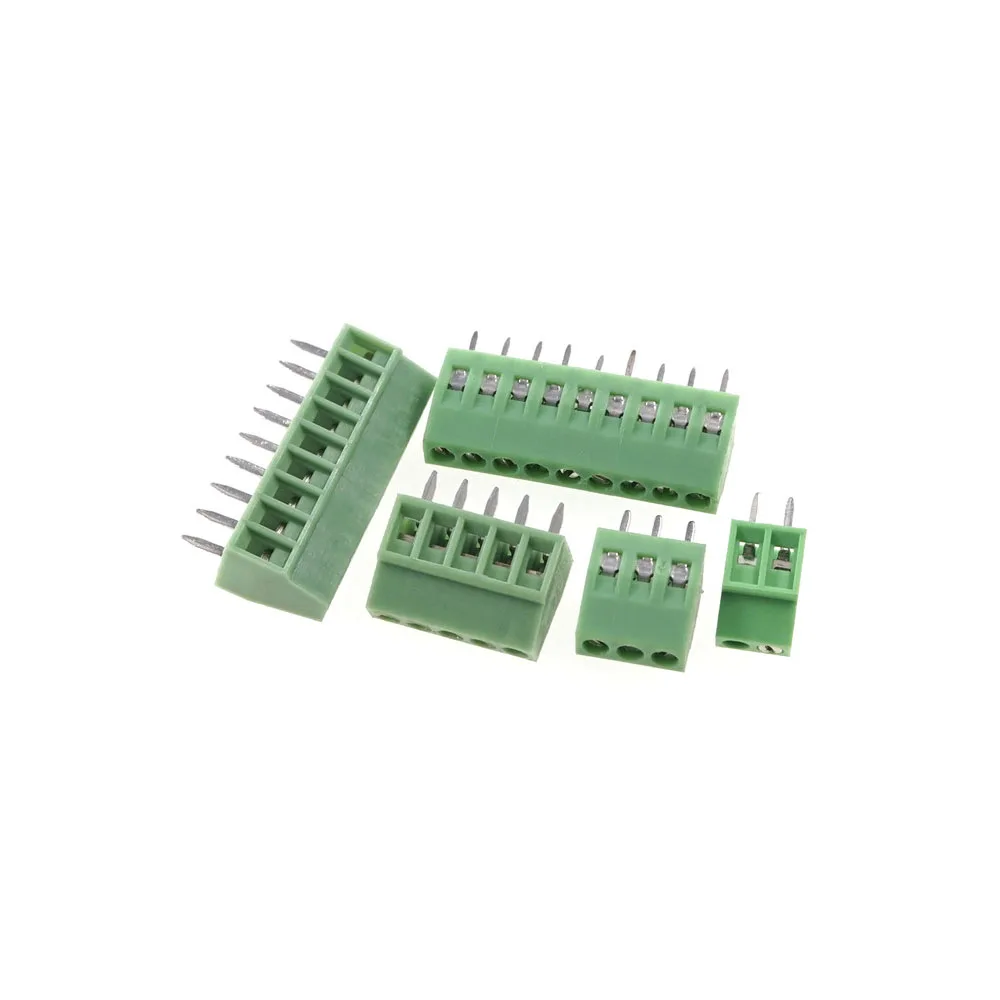 50 шт. Универсальный 2 54 мм шаг Pin 3 4 5 6 7 8 9 10 12 полюсов PCB винтовой клеммный блок