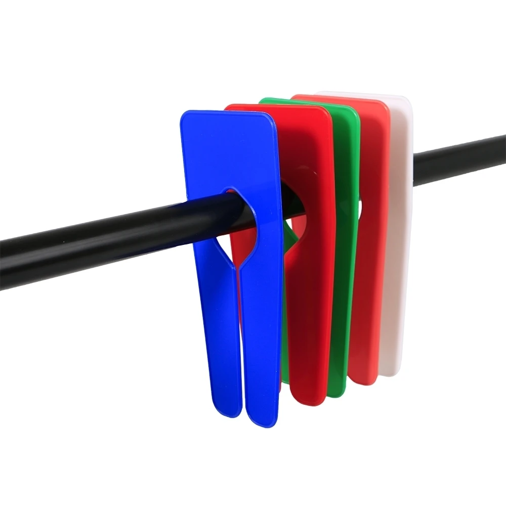 Plastic Hangrail Rectangular Size Divider Colored Clothes Hangers Marker Rectangle Changing Fitting Room Control Tags | Дом и сад