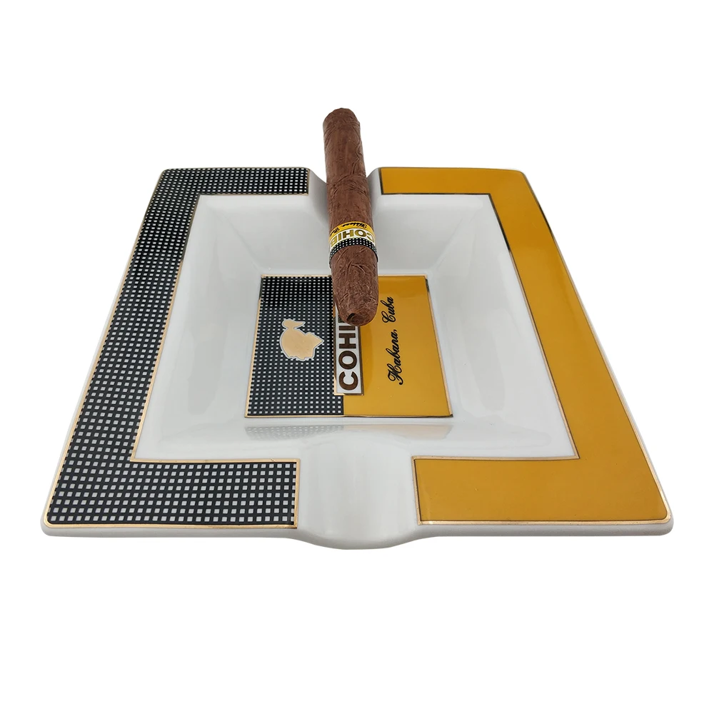 Пепельница керамическая домашняя большая пепельница для сигар квадратная