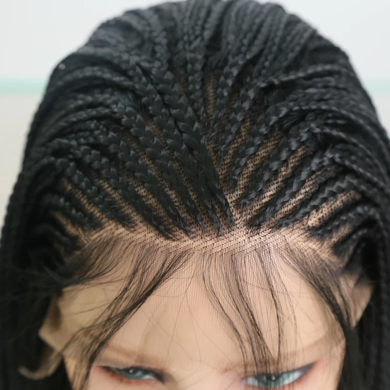 Парик черный харизма термостойкие волосы плетеные парики синтетический парик на