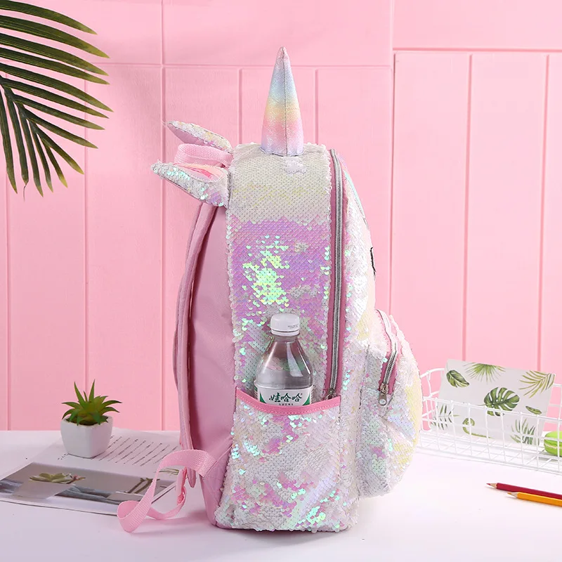 Unicorn Sequins Children's Backpack Kids School Bags for Teenage Girls Backpack Cartoon Cute Backpacks Large Mochila Infantil