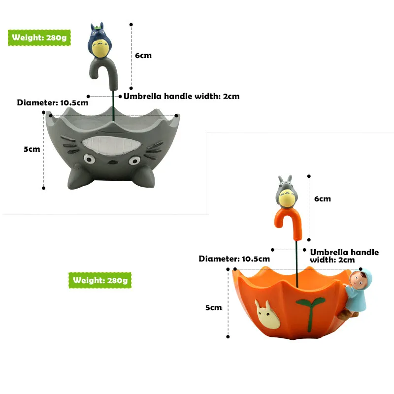 Мультяшный МИЛЫЙ Тоторо цветочный горшок в форме зонта для домашнего декора