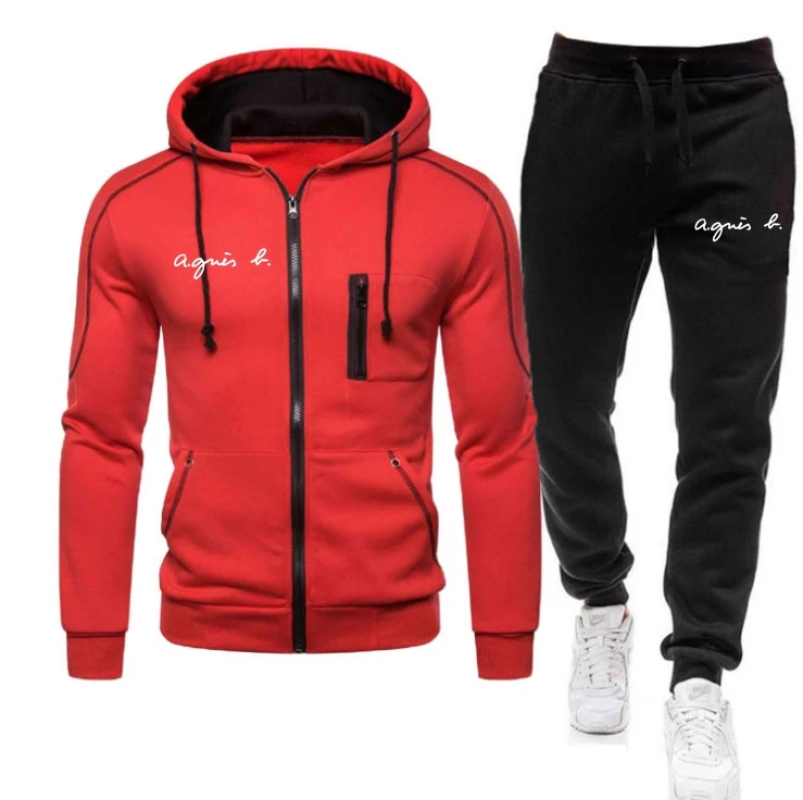 

size S-XXXL Men's Sportswear Two-Piece Hoodie + Pants Sportswear Men's Sweater Zipper Hoodie Men's Suit Sportswear Jogging Suit