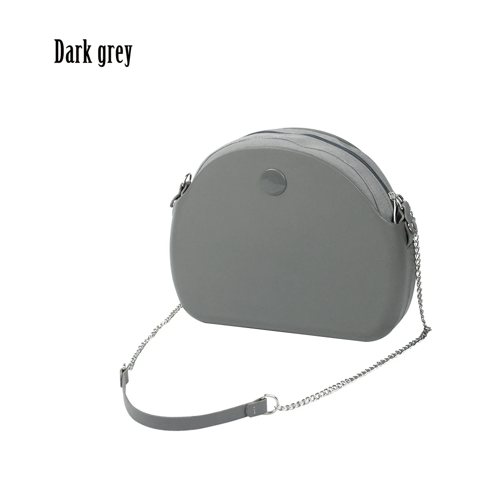 dark grey Новинка, круглый светильник в виде Луны с длинной цепочкой, водонепроницаемый внутренний карман, резиновый силиконовый круглый лунный светильник Obag, женская сумка - Цвет: dark grey
