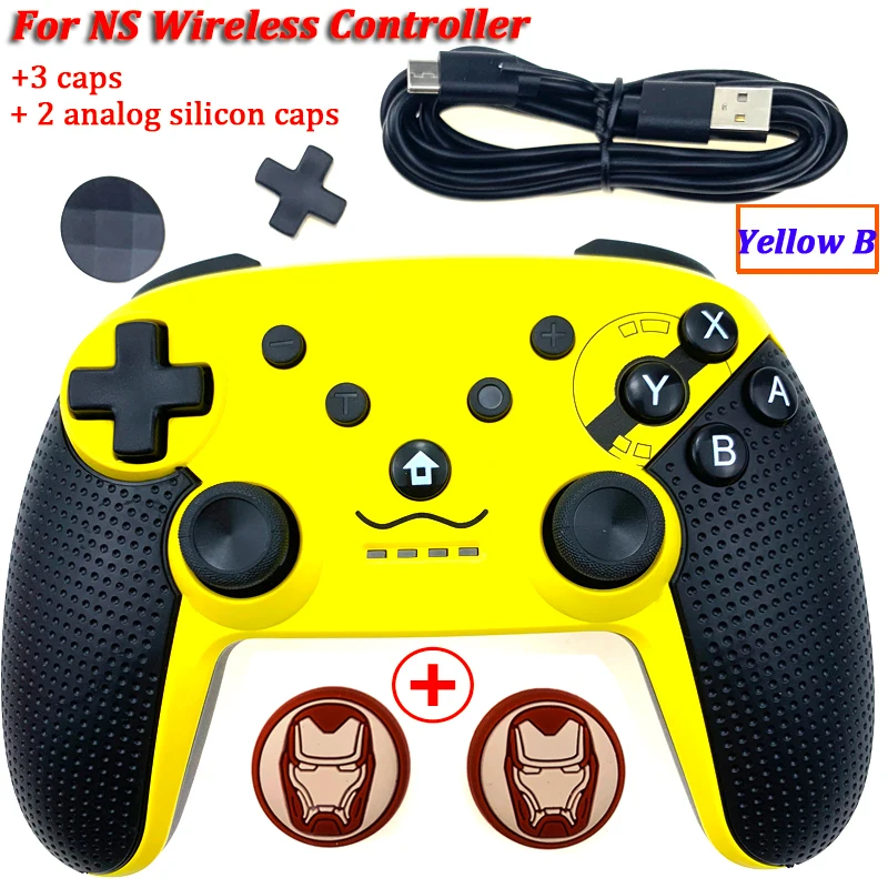 Yellow B Беспроводной игровой контроллер, джойстик для Nintendo Switch Console, Bluetooth Gamepad Pro Joypad для Android/PC, аксессуары, контроллер - Цвет: Yellow B
