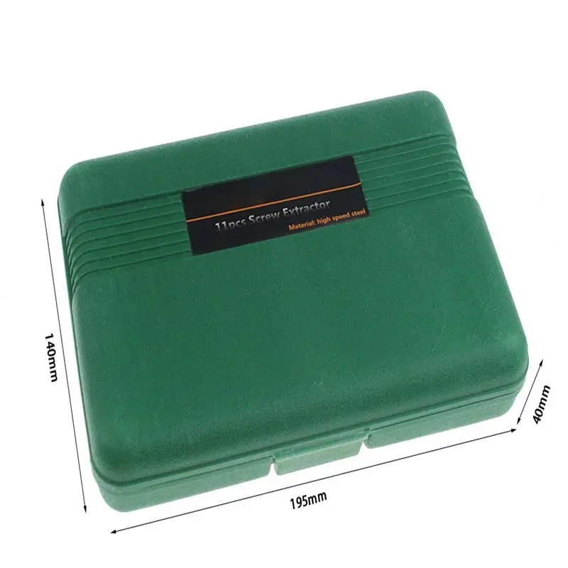 

11PCS Screw Extractor Broken Bolt Remover Drill Guide Bits Set With Holder Frame Tools Size 4mm-11mm M3-M12 Tap And Die