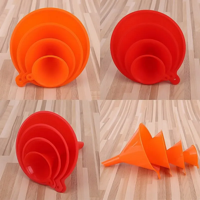

Home Kitchen Filling Food grade 4 Size Funnel 4Pcs Funnel Function Set Household Filler Tools