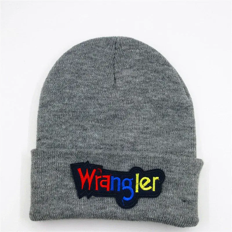 

2020 Cotton Angle Letter Embroidery Thicken Knitted Hat Winter Warm Hat Skullies Cap Beanie Hat for Men and Women 39