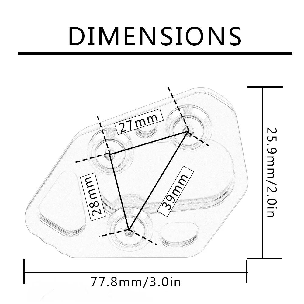 

Motorcycle Side Stand Pad Enlargement Enlarger Extension Plate Pad Plate Kickstand Extension FOR BMW HP2 Sport 2008 2009 2010