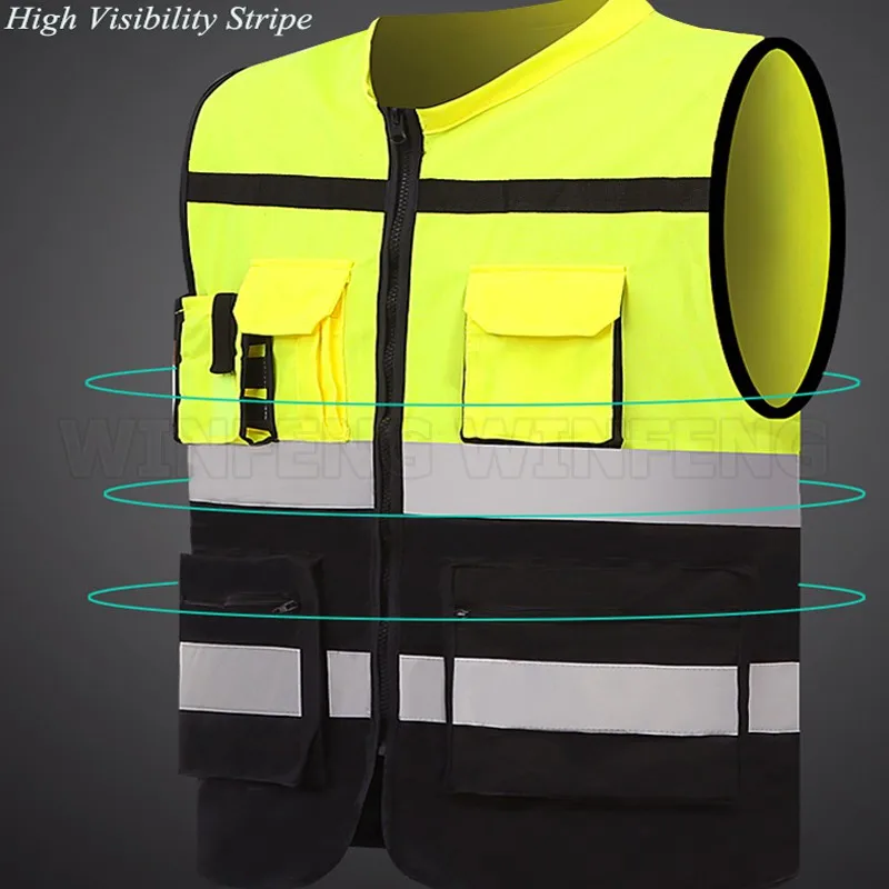 1 шт./Лот светоотражающий жилет с несколькими карманами|Защитный костюм| |